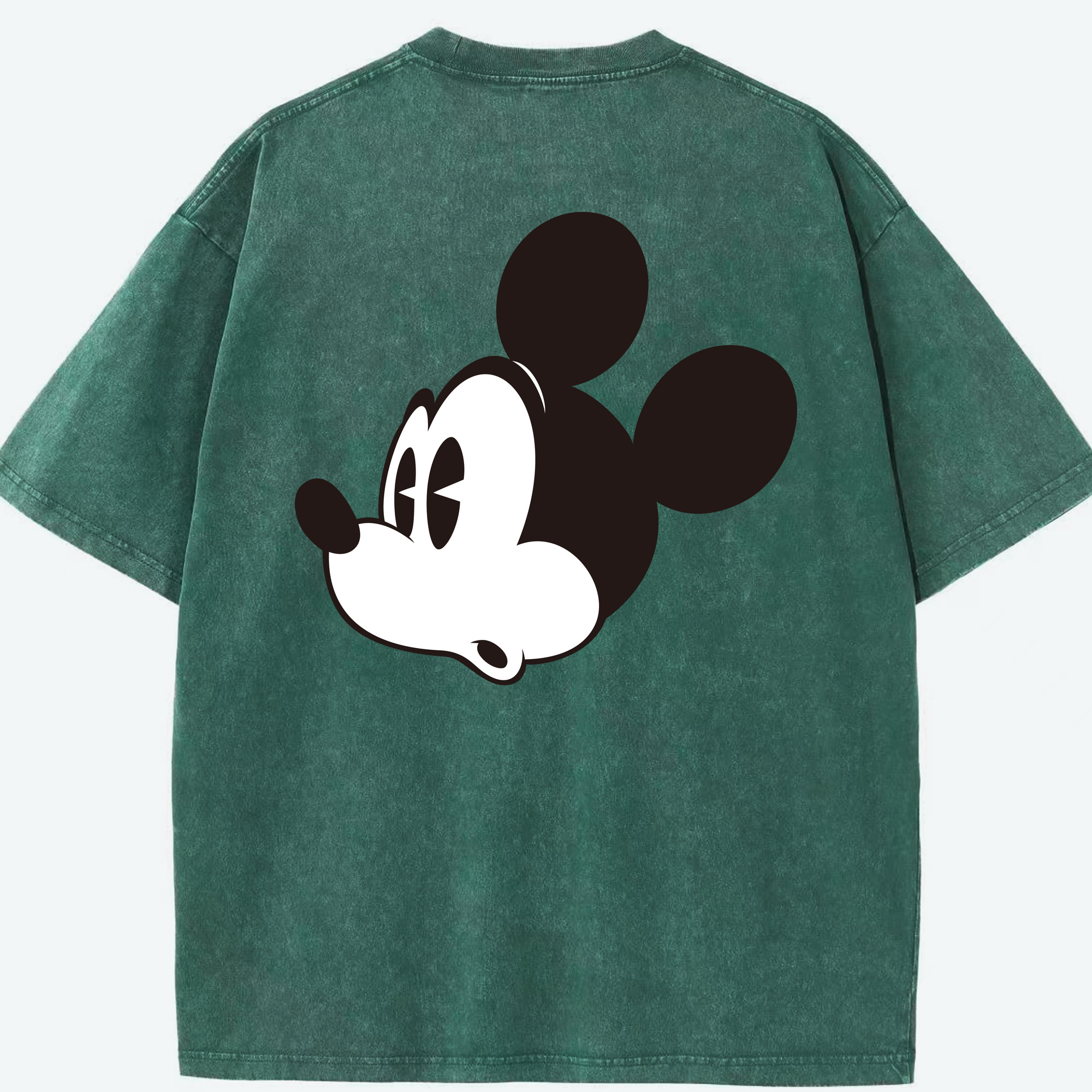 （画像用） ミッキーマウス Mickey Mouse 綿100% ヴィンテージ風 半袖Tシャツ（背面プリント）
